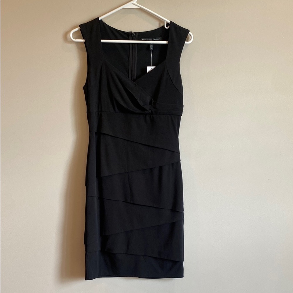 White House Black Market Layered Black Mini Dress